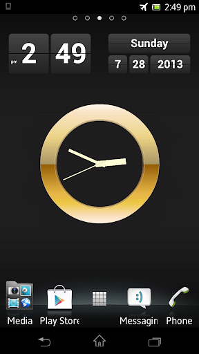 Gold Clock Live Wallpaper