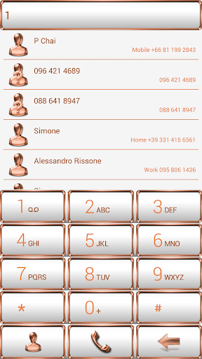 Dialer FrameBronzeWhite Skin