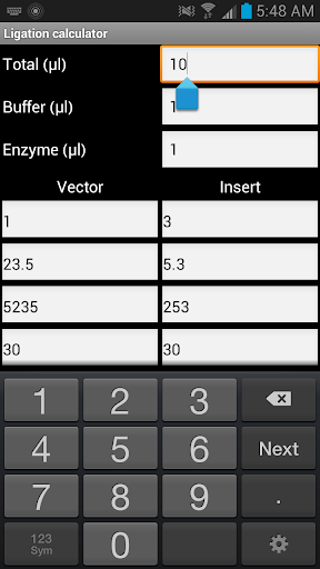 Ligation Calculator