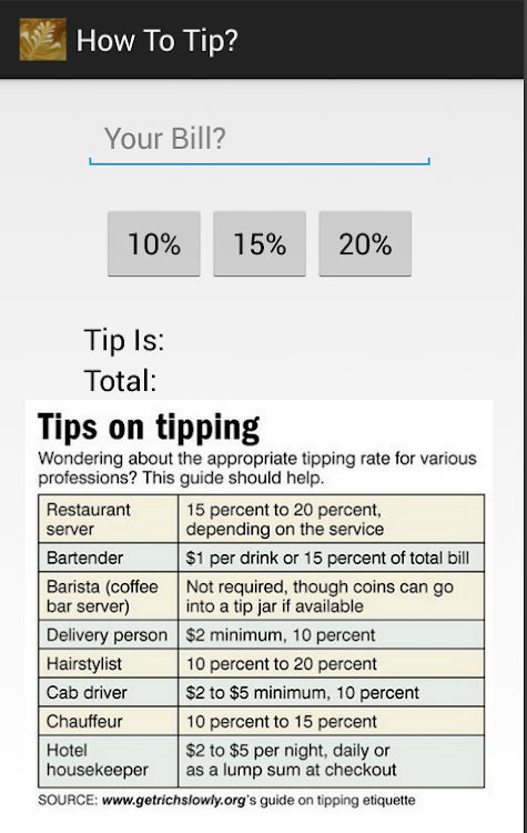 How To Tip Calculator Android Apps Appagg