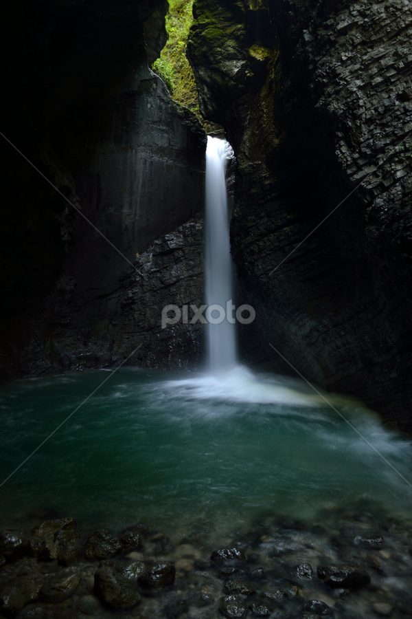 waterfall Kozjak by Ažbe Janežič - Landscapes Waterscapes