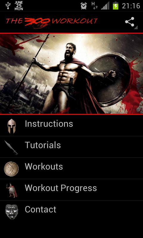 The 300 Gym Workout Screen 2
