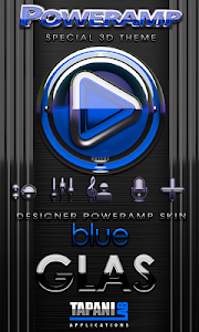 Poweramp skin Blue Glas deluxe v3.10
