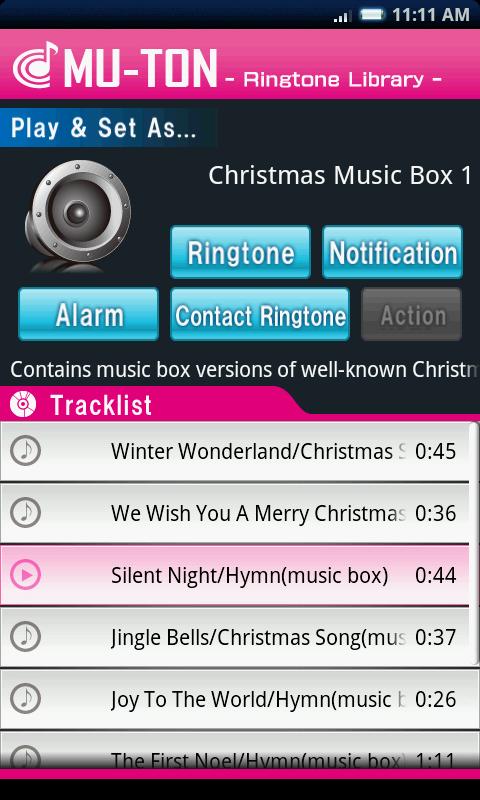 Android application Christmas Music Box Library1 screenshort