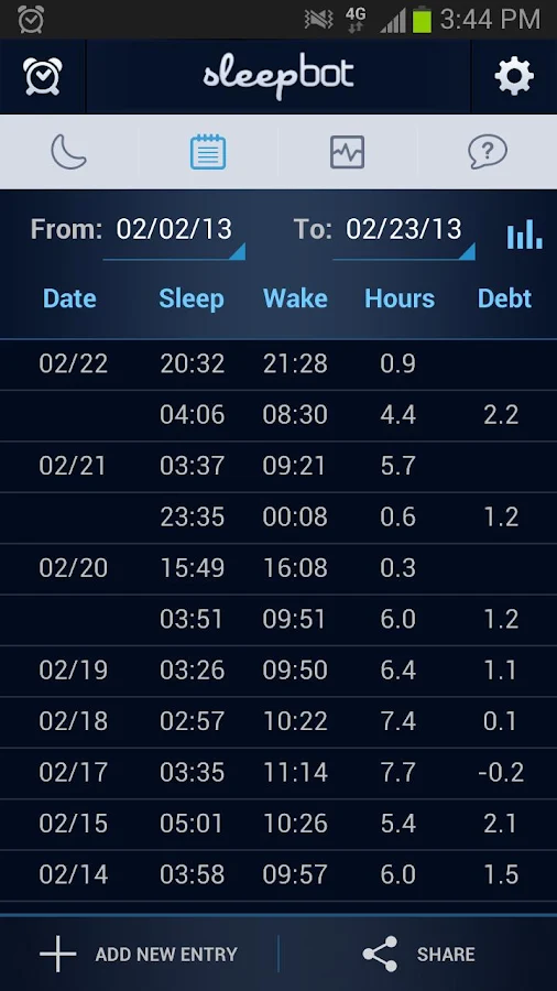 SleepBot - Sleep Cycle Alarm - screenshot