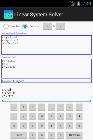 Linear System Solver