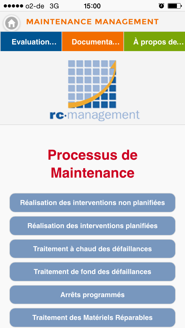 Maintenance Management Screen 3