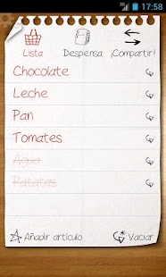 Captura de pantalla de la aplicacion Android Shopping list -  ListOn Basic