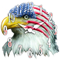 American Independence Day cloc logo