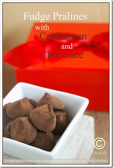 Chocolate Pralines with Cardamom and Chocolate (02) by MeetaK