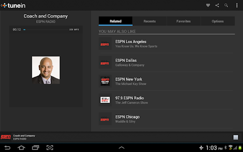 TuneIn Radio - screenshot thumbnail