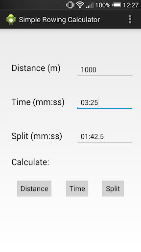 Simple Rowing Calculator