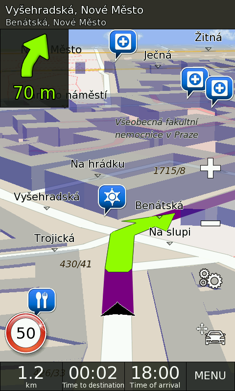 GPS Navigation BE-ON-ROAD - screenshot