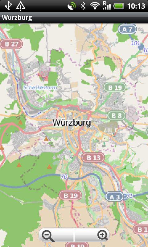 Android application Würzburg Street Map screenshort
