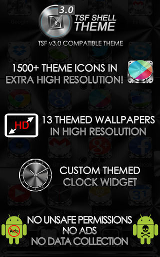 【免費個人化App】TSF Shell HD Theme Metalcraft-APP點子