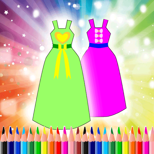 Princess Dress Coloring kids