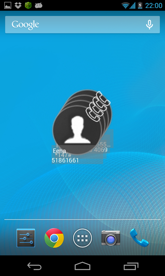 Контакты Виджет (Круги) Screen 3