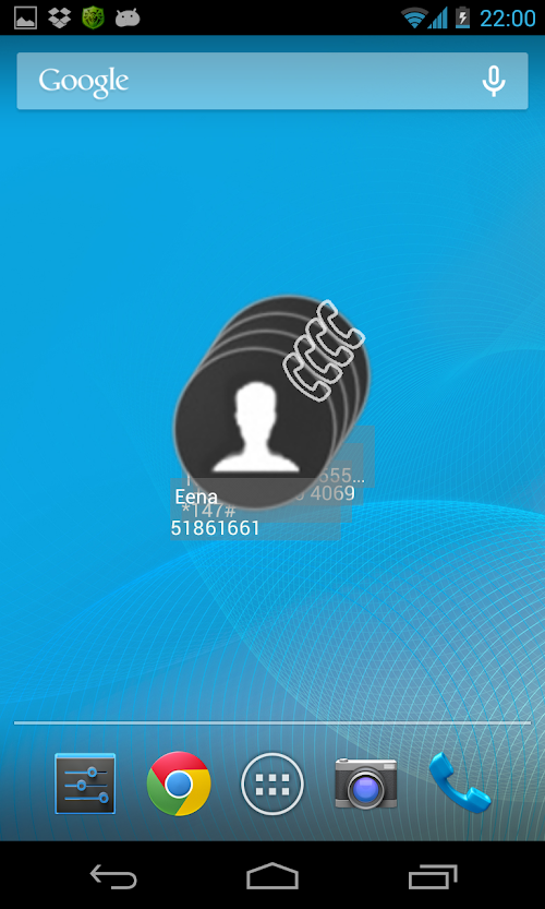 Android application Контакты Виджет (Круги) screenshort