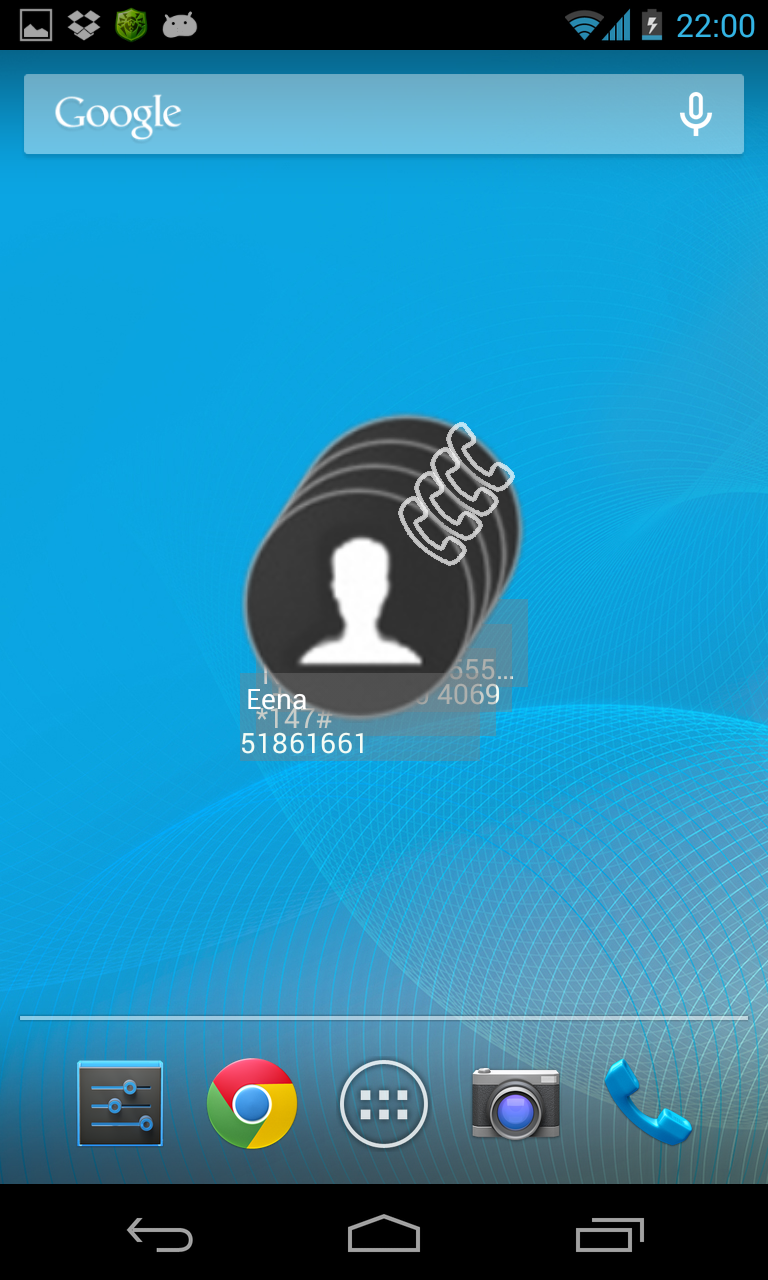 Контакты Виджет (Круги) Screen 1