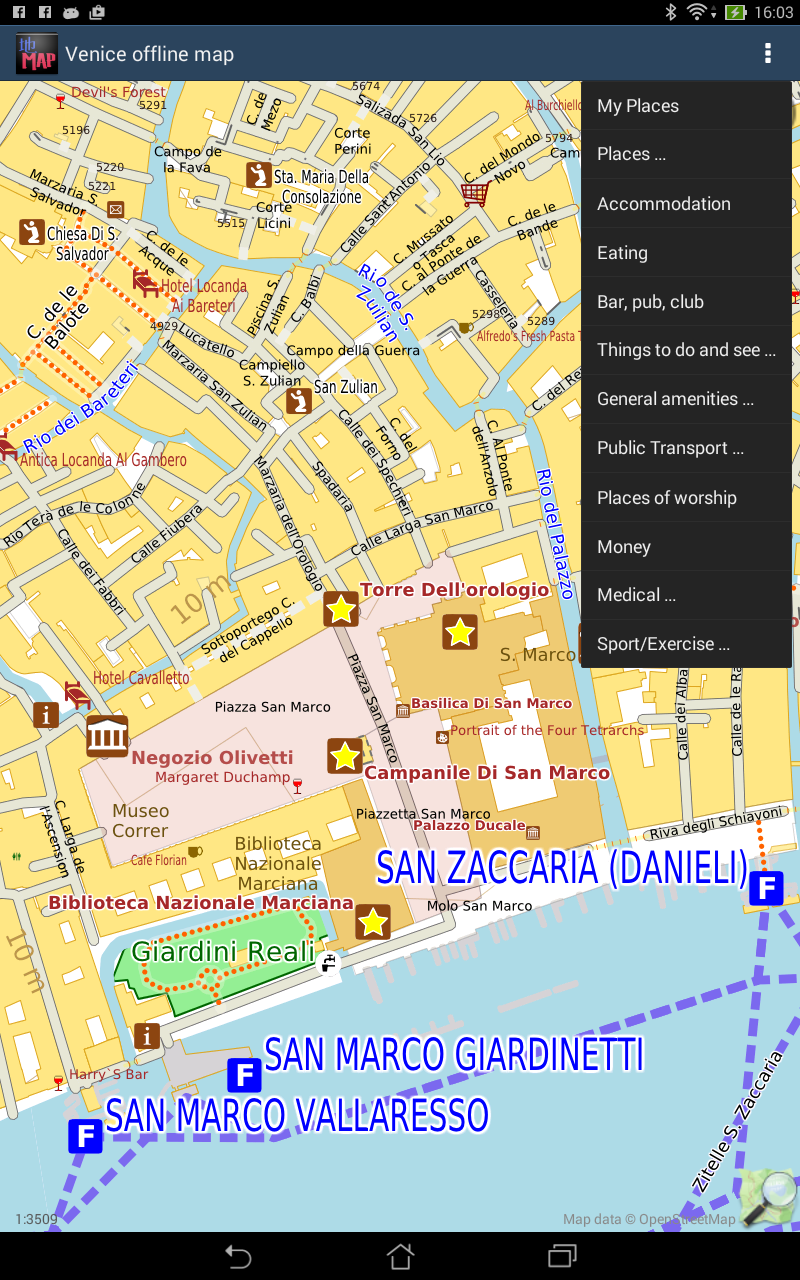 Venice offline map Screen 2