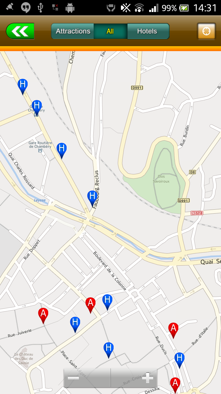 Chambery Offline Map Guide Screen 2