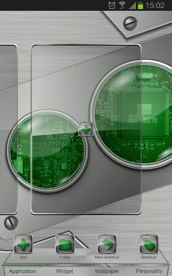 Next launcher theme TechGreen - screenshot