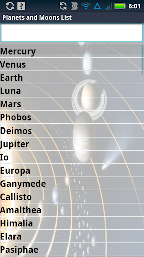 Planets and Moons