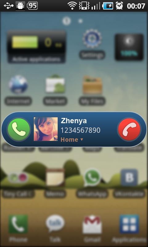 Tiny Call Confirm Screen 3
