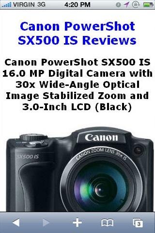 PowerShot SX500 Camera Reviews