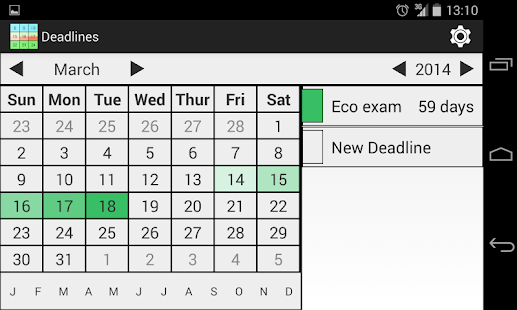 Deadlines Calendar Free Screenshots 2