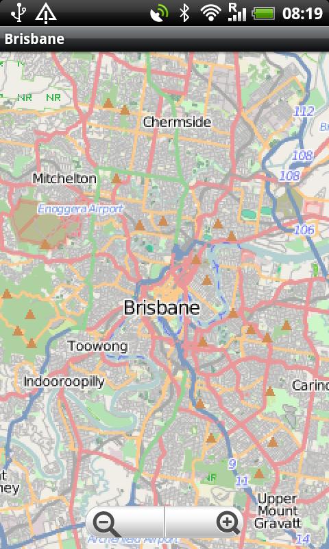 Brisbane Street Map Screen 1