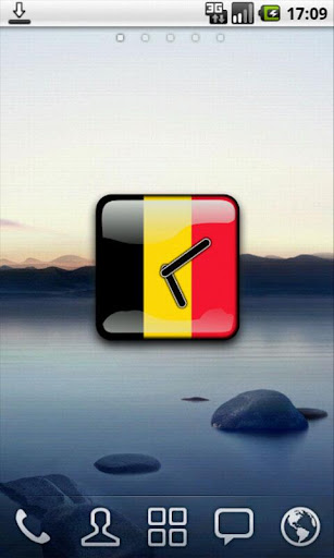 Belgium Flag Clock Widget