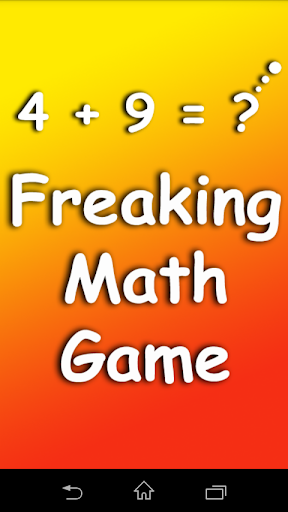 Freaking Math Game