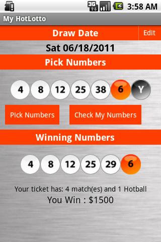 HotLotto Screen 3