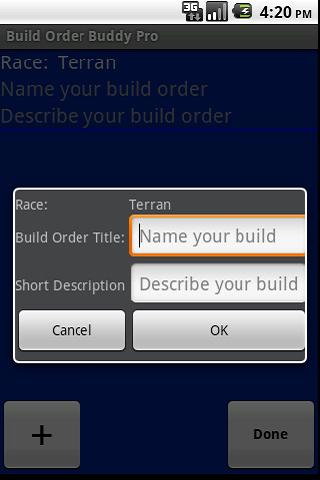Android application Build Order Buddy Pro screenshort