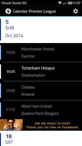 【免費運動App】Calendar Premier League-APP點子