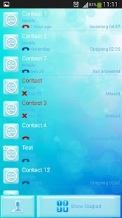 Free Baby Blue Dialer Theme APK for PC