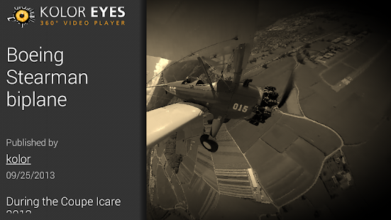 Kolor Eyes 360° video player - screenshot thumbnail