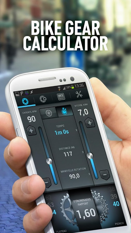 Bike Gear Calculator Sur un vélo