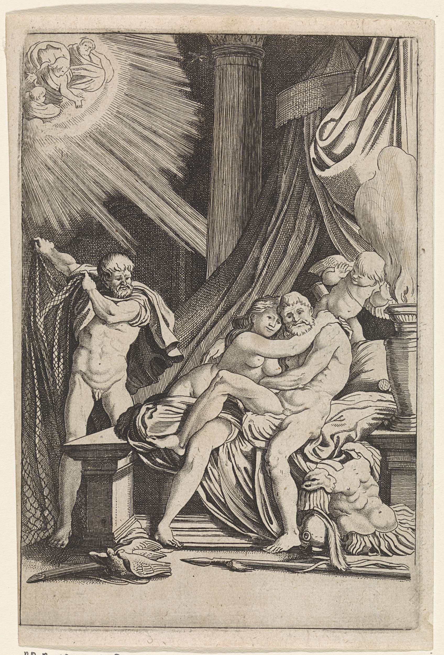 Mars en Venus verrast door Vulcanus