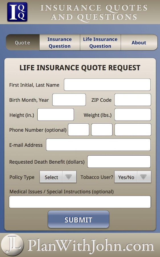 ... ask an insurance question today or get a instant insurance quote do