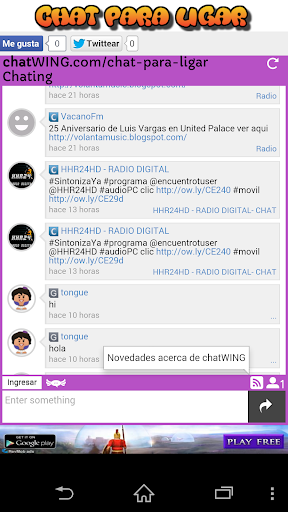 Chat para ligar