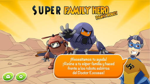 Super Family Hero Panic Robot