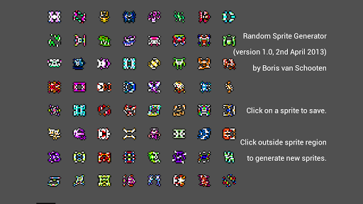 【免費工具App】Random game sprite generator-APP點子