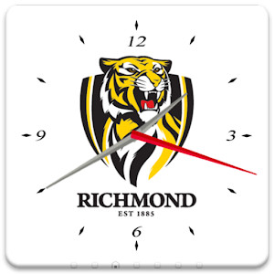 Richmond Tigers Analog Clock logo