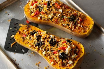Stuffed butternut squash with quinoa
