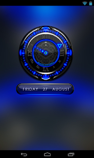 【免費娛樂App】Clock widget Blue Glow Magic-APP點子