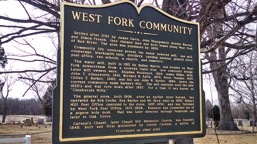 West Fork Community Marker