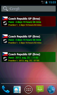 Motoracing Countdown Widget