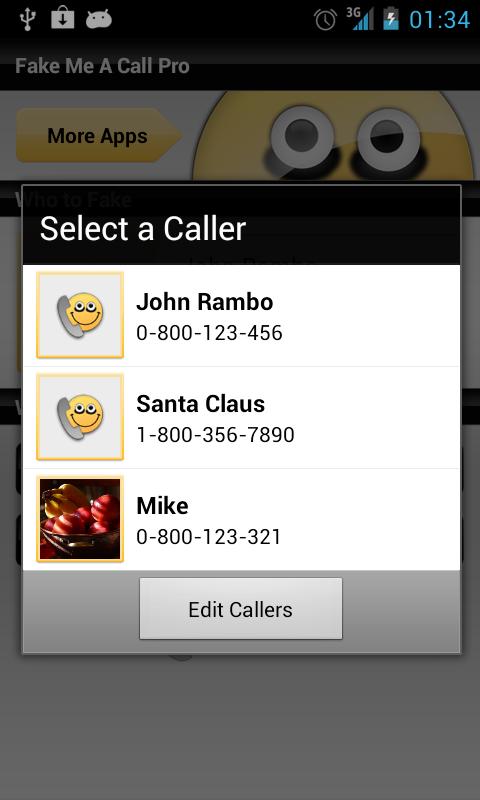 Fake Me A Call Pro - screenshot